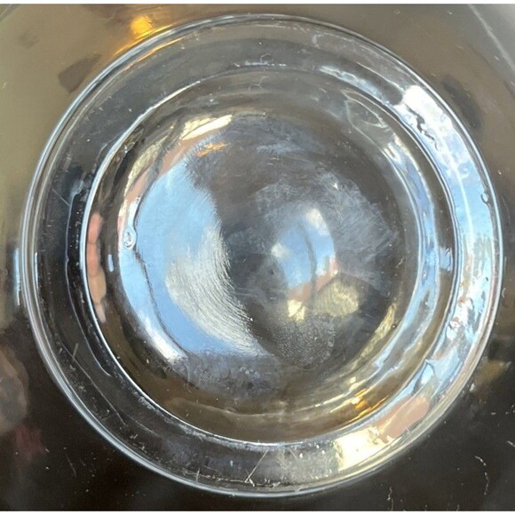 VTG Triangular Clear Serving Bowl with Hint of Yellow Iridescent Tint 5”X9.25” - Picture 9 of 14